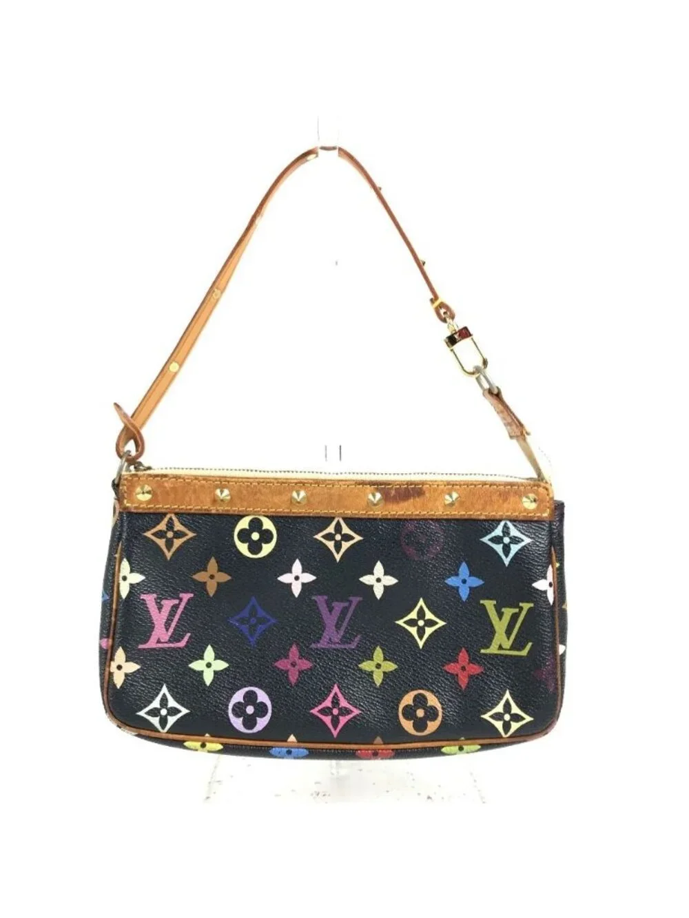 Louis Vuitton Shoulder Bag Pochette Soir Monogram Multicolor Canvas Noir Black